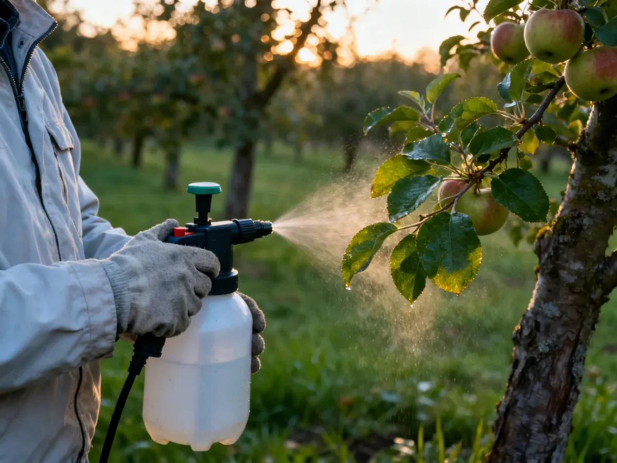 Opryskiwanie jabłoni naturalnym preparatem