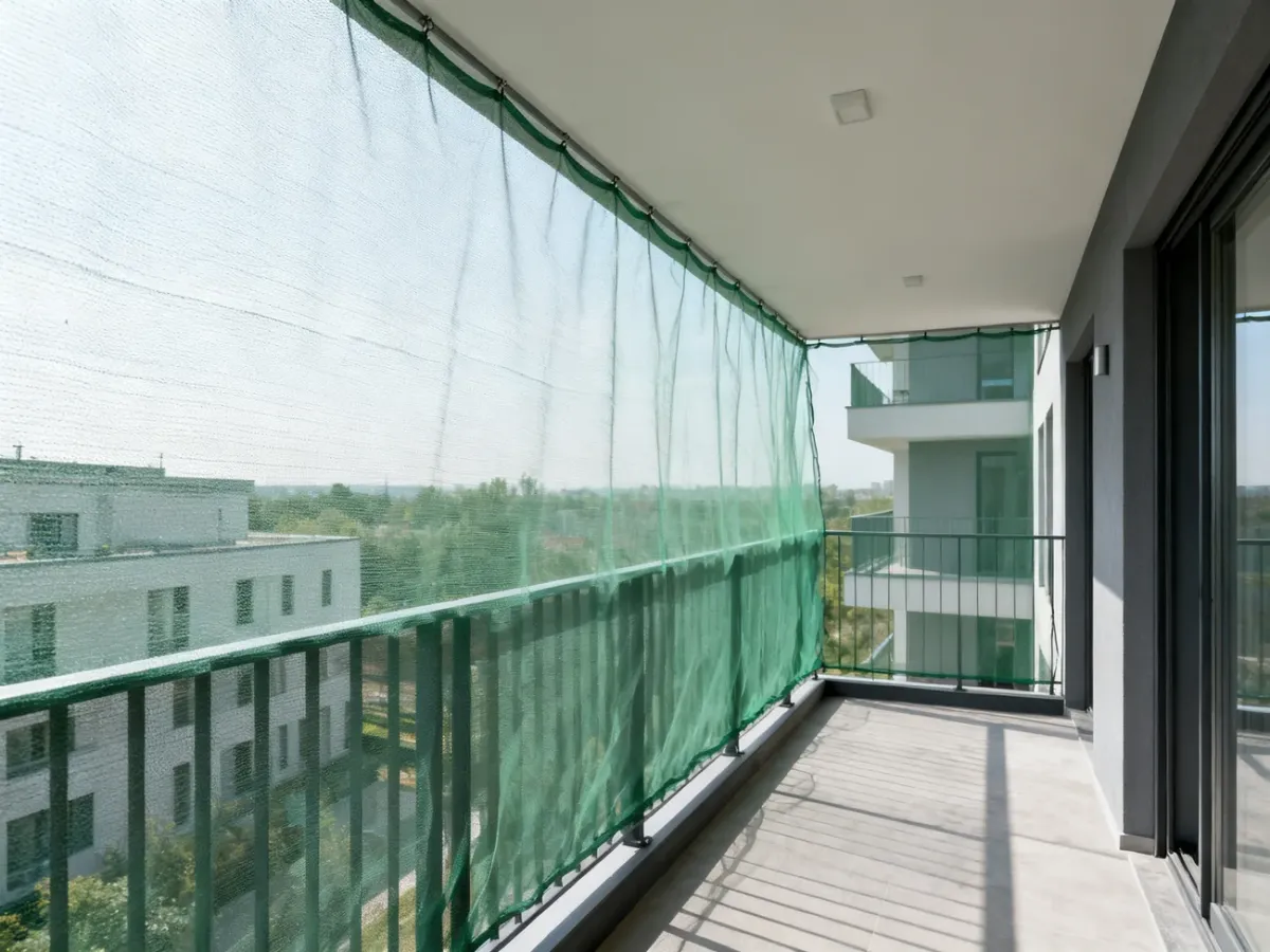 Siatka ochronna zabezpieczająca cały balkon przed gołębiami